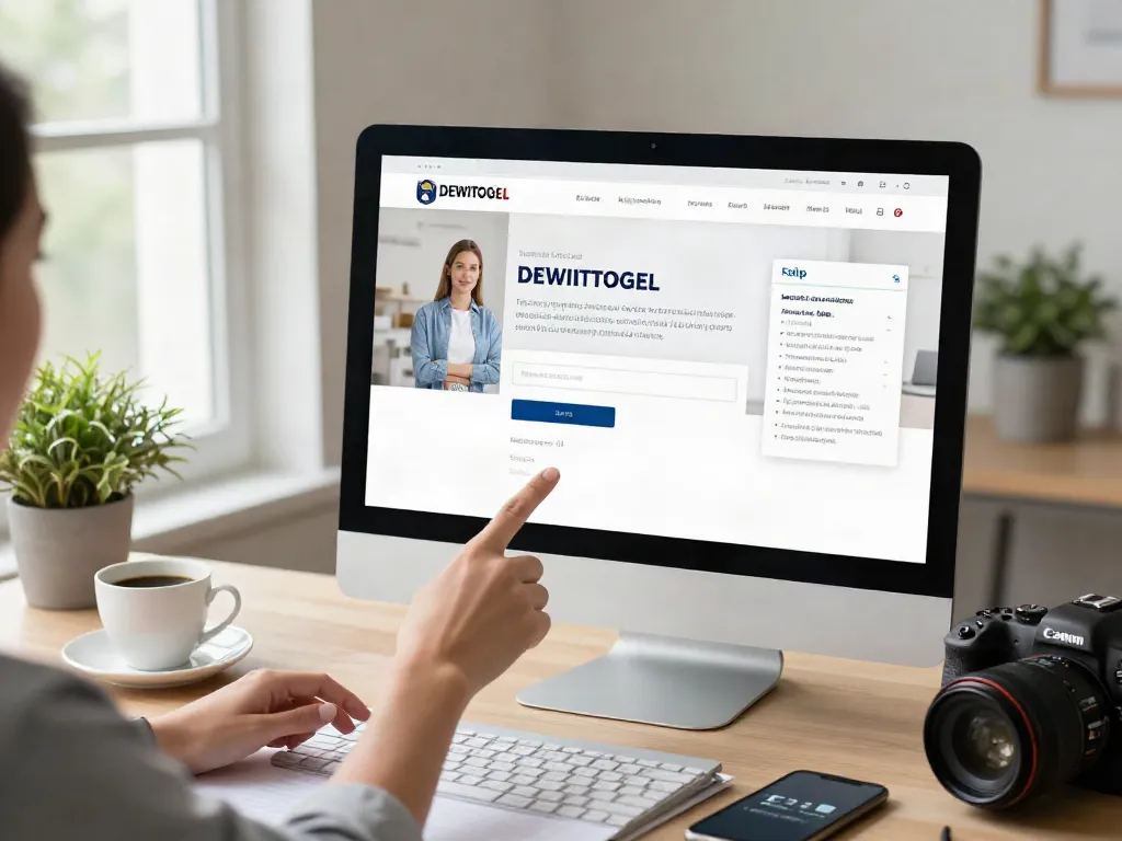 DEWITOGEL link alternatif ditampilkan pada halaman login yang terstruktur dalam tampilan modern.
